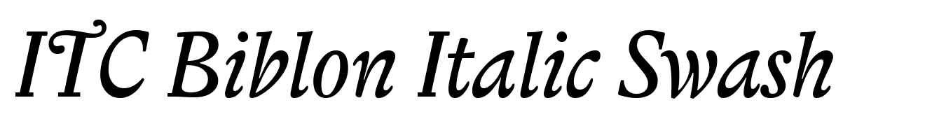 ITC Biblon Italic Swash